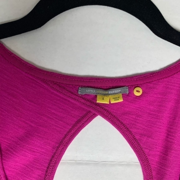 Anthropologie Little Yellow Button Tank Top Small - Picture 3 of 6